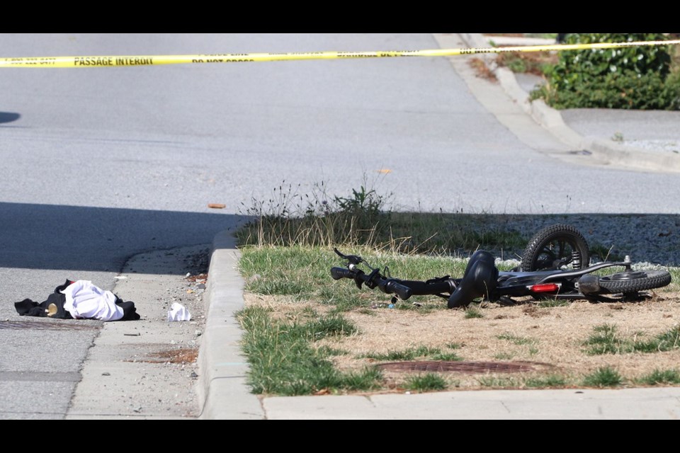 Burnaby RCMP say its officers are investigating a serious incident that happened at noon that sent a cyclist to hospital.