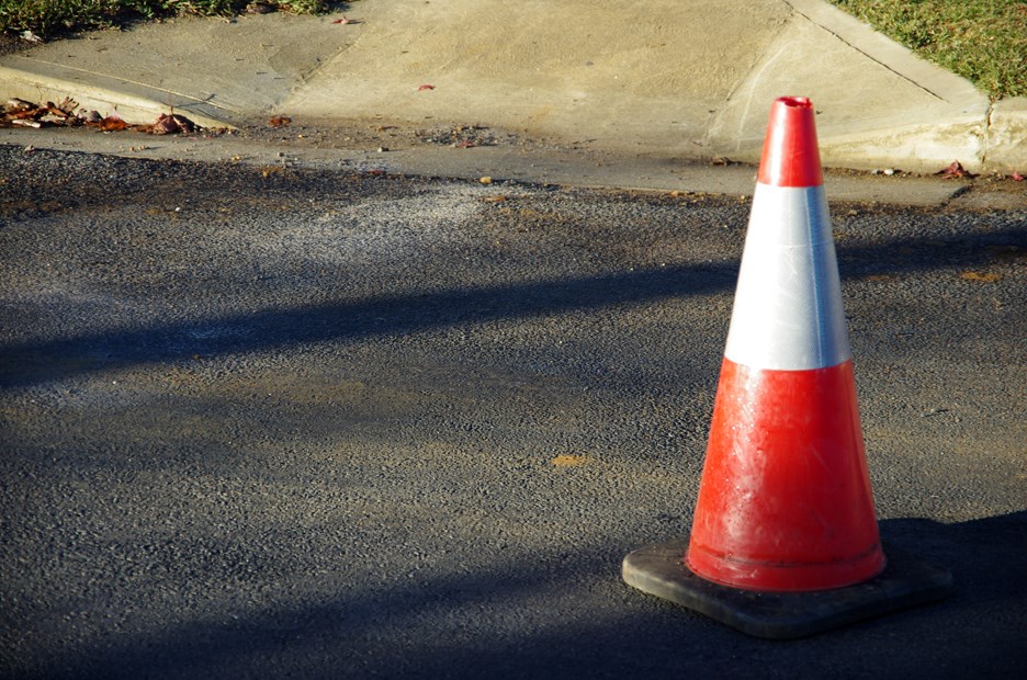 orange cone cones parking street