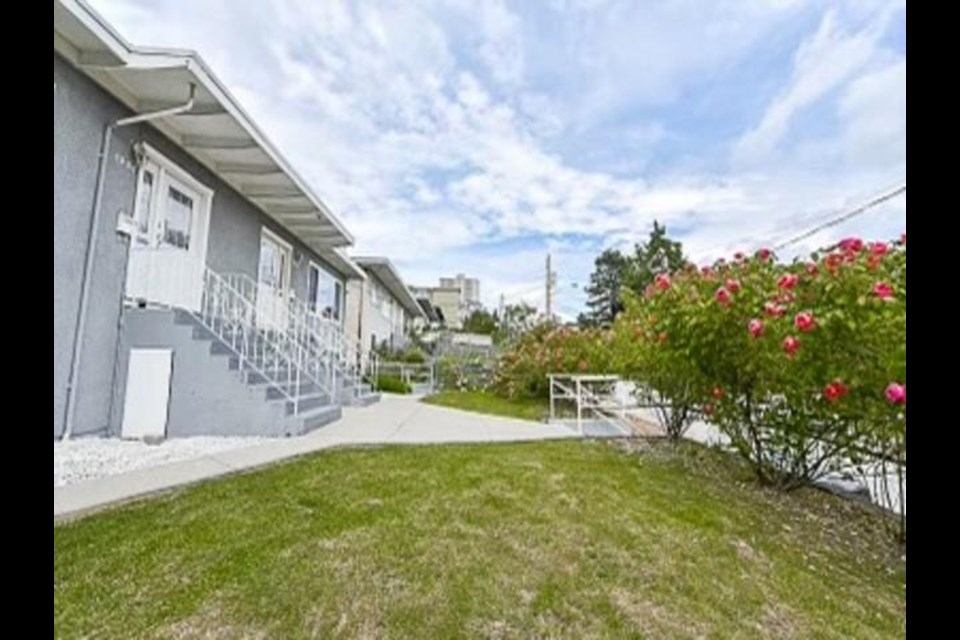 The Kamloops Street property is 65 years old and houses a “rare” six-plex that is zone for medium rise at four to six storeys, according to the listing.