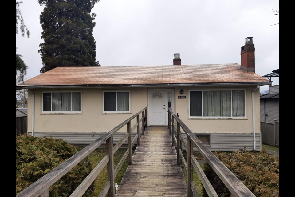 An aging house on Price Crescent in Burnaby.