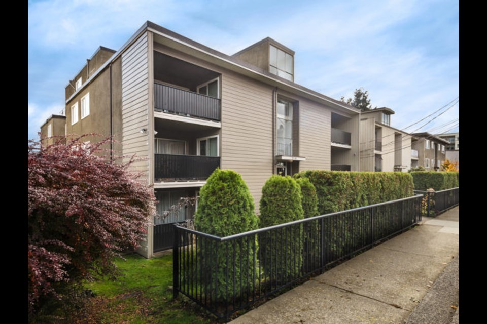 This 18-suite apartment building on Agnes Street in New West is currently for sale for more than $5 million.