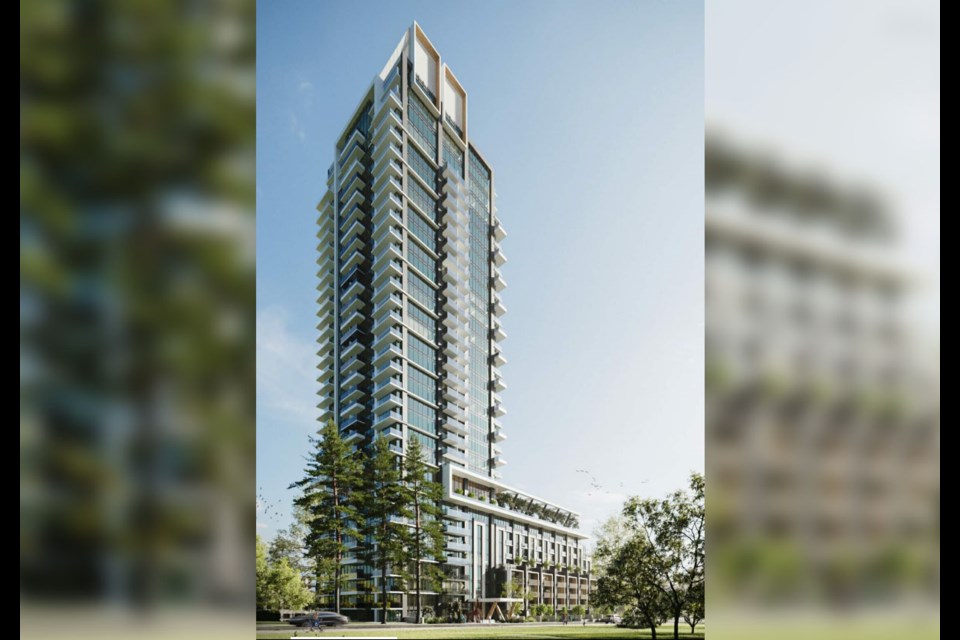 A 32-storey rental highrise development is proposed for 6622 and 6688 Willingdon Ave. in Burnaby, B.C.
