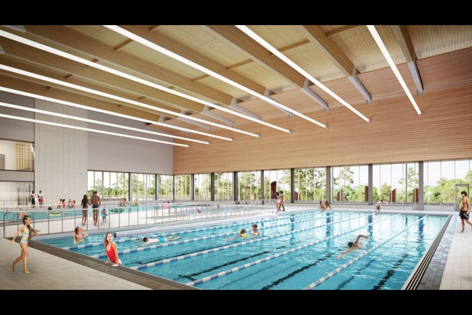 A rendering of the Cameron Community Centre's pool.