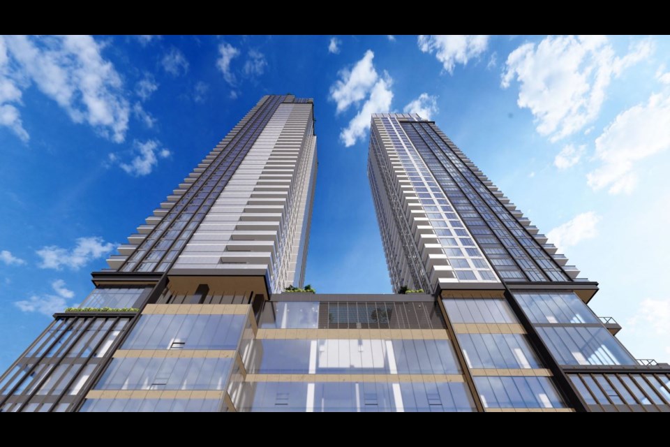 Two highrise towers are planned for 3965 North Rd. in Burnaby.