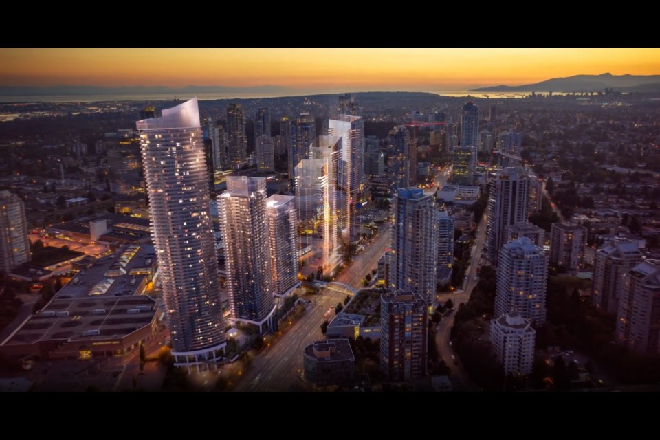 Phase 2 of the Concord Metrotown development has been approved by Burnaby council (the three tower renderings on the right).