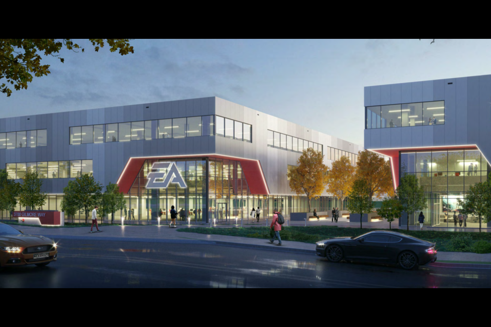 The EA campus in Burnaby could get new amenities like a swimming pool and child care.