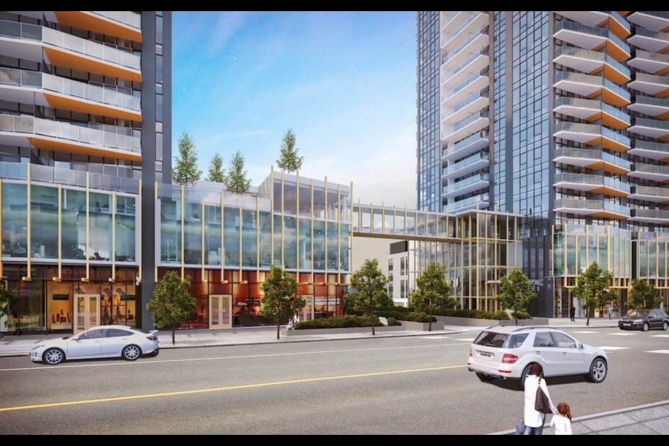 The Grove is a major development on eight acres of land planned between Willingdon and Alpha avenues and Dawson and Alaska streets in the Brentwood town centre, just one block away from the SkyTrain station. Four phases are planned with an estimate 2,400 units eventually built if all phases are approved by the city.