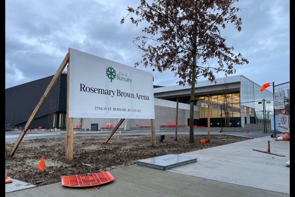 Rosemary Brown Arena in South Burnaby is still not open, more than four years after breaking ground.