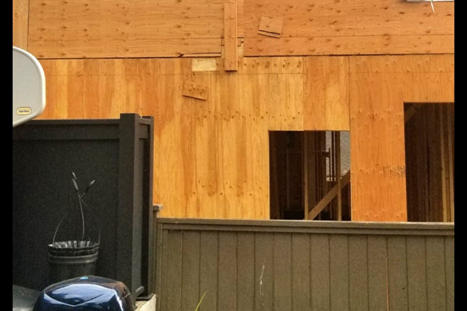 A house under construction in Burnaby is blocking a family's view.