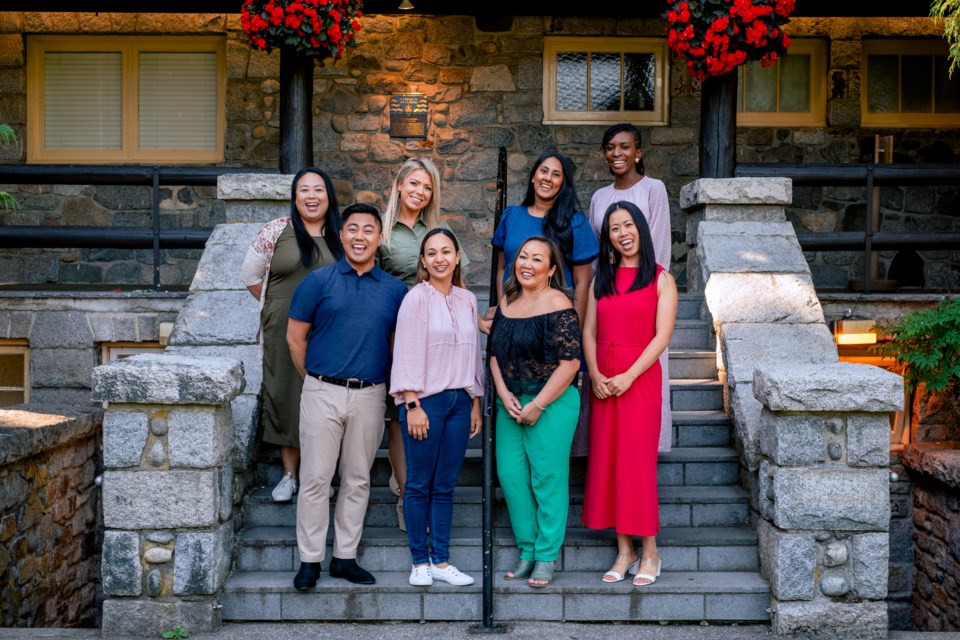 Jenna Rawji with other Western Canada contestants on the baking show. 