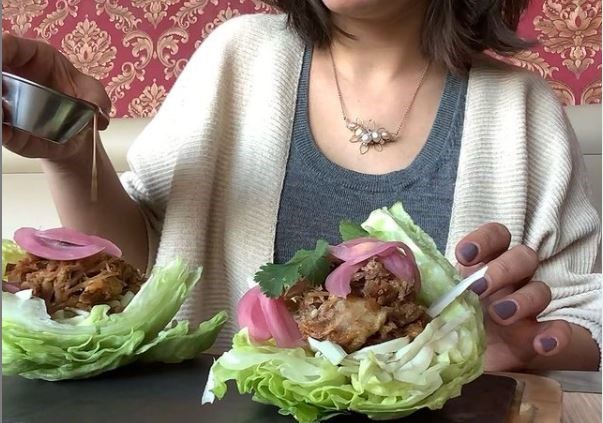 Pork shoulder lettuce wraps at Biercraft. 