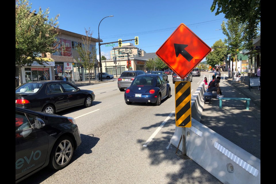 Road changes at Hastings and Gilmore.