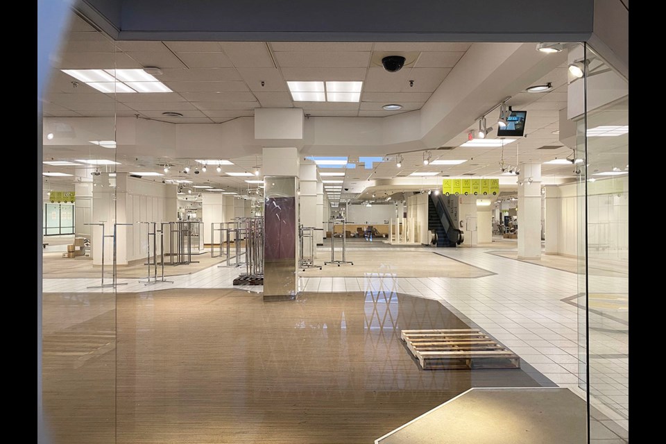 The Hudson's Bay store at Lougheed mall is now closed.