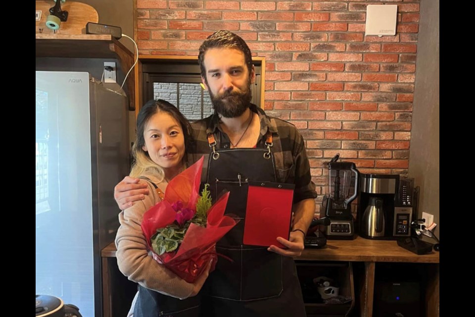 Robinson (right) and Hiroko Harvey are the owners of Little Burnaby Cafe, which they opened roughly three years after moving from Burnaby to Hayama, Japan.