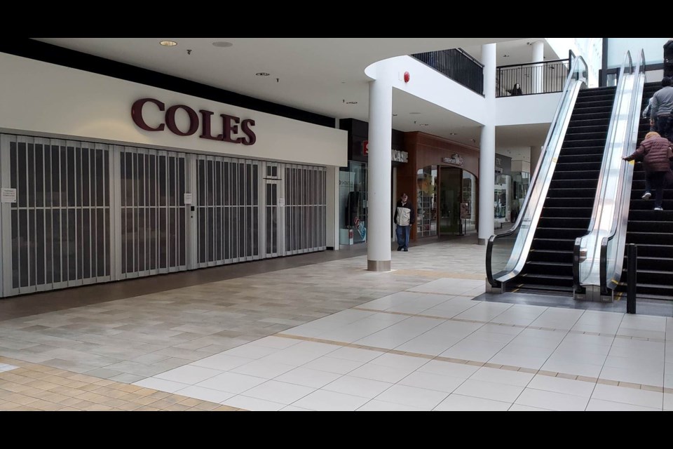 Shops at Lougheed mall are closed after a partial power outage.