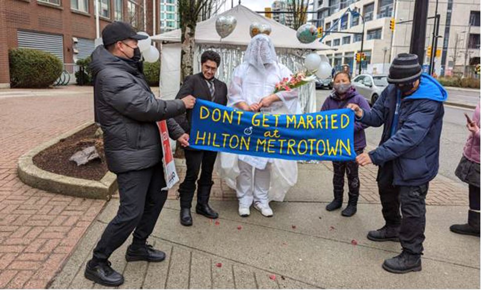 wedding metrotown strike