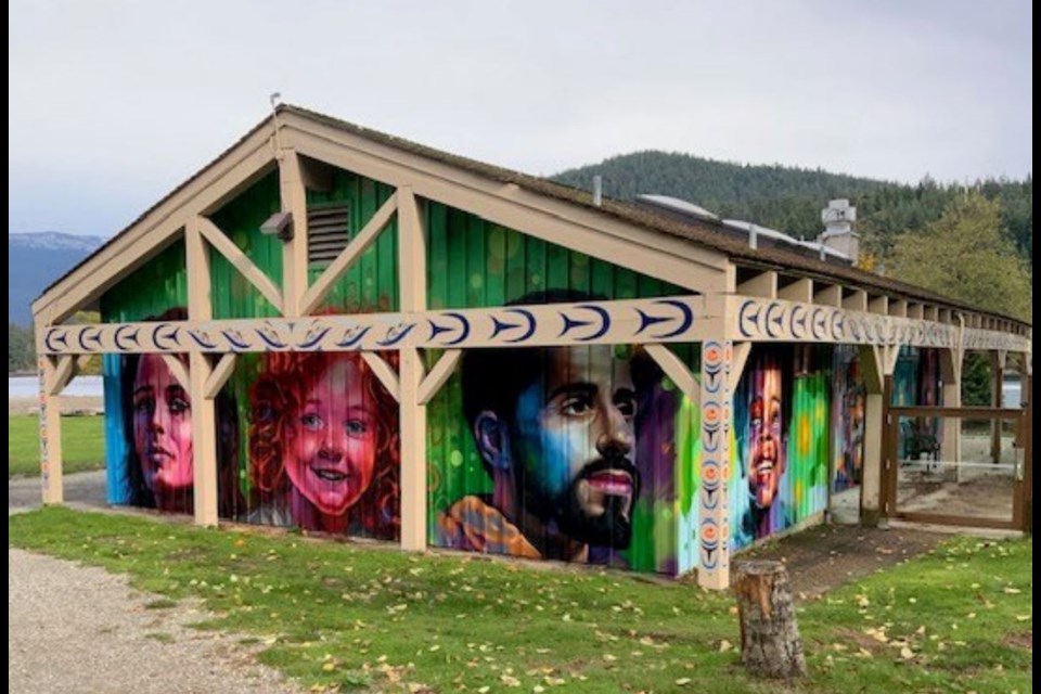 Artist Mihai Darvasa has created a new mural at Barnet Marine Park in Burnaby.