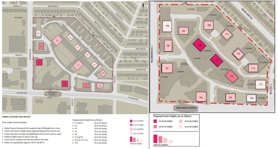 brentwood-massing-tower-heights-burnaby-original-proposed