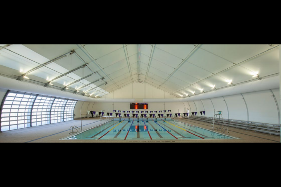 Burnaby city council has approved a sprung structure permanent cover for the outdoor pool at Central Park, similar to this one at Collingwood Centennial Aquatic Centre in Ontario.