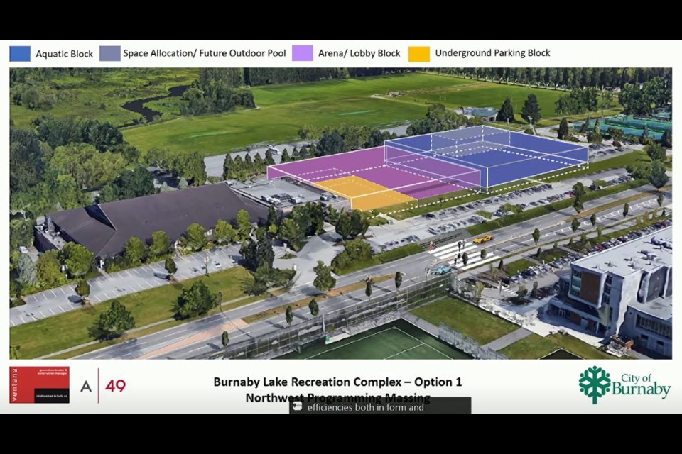 Burnaby Lake Recreation Complex's new schematic design.