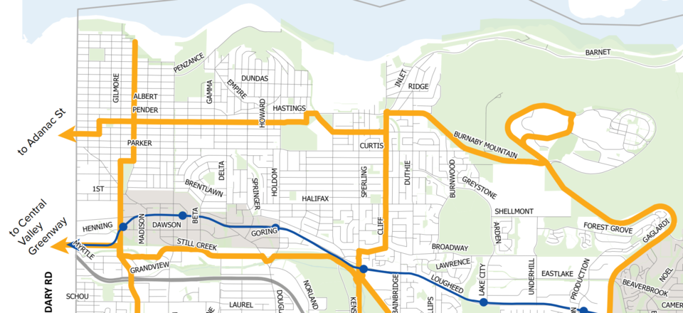 mapofnorthburnabycyclingroutespriority