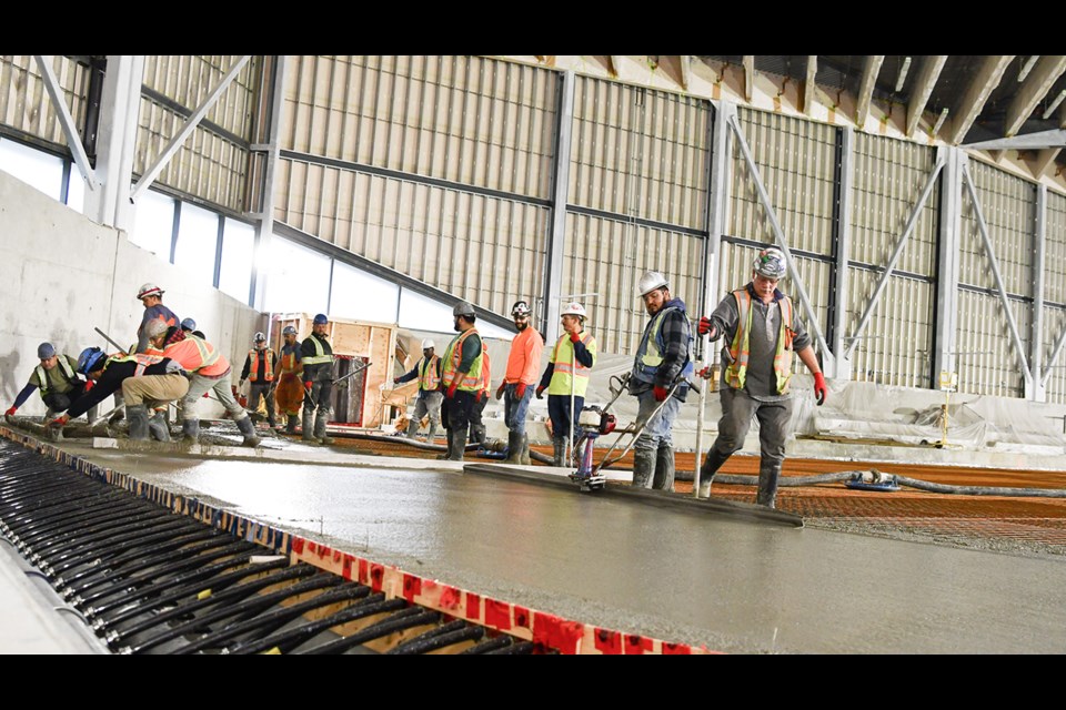 The City of Burnaby has reached a milestone on the construction of the Rosemary Brown Arena.