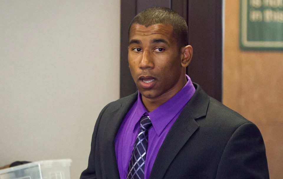 Joshua Boden arrives at B.C. provincial court in Vancouver in July 2012.