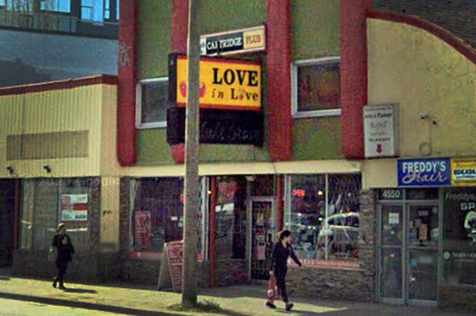 The Love in Love adult store at 4554 Kingsway was the site of a Health Canada investigation in December 2020, according to information presented in court this week.