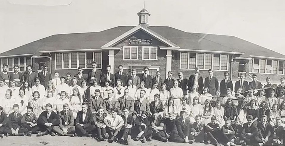 The original Burnaby South High School opened with about 170 students at 6626 Kingsway in September 1922.