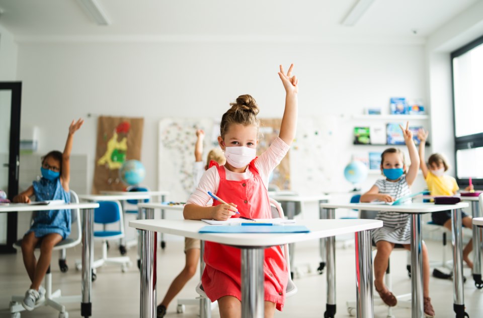 Classroom with young children COVID