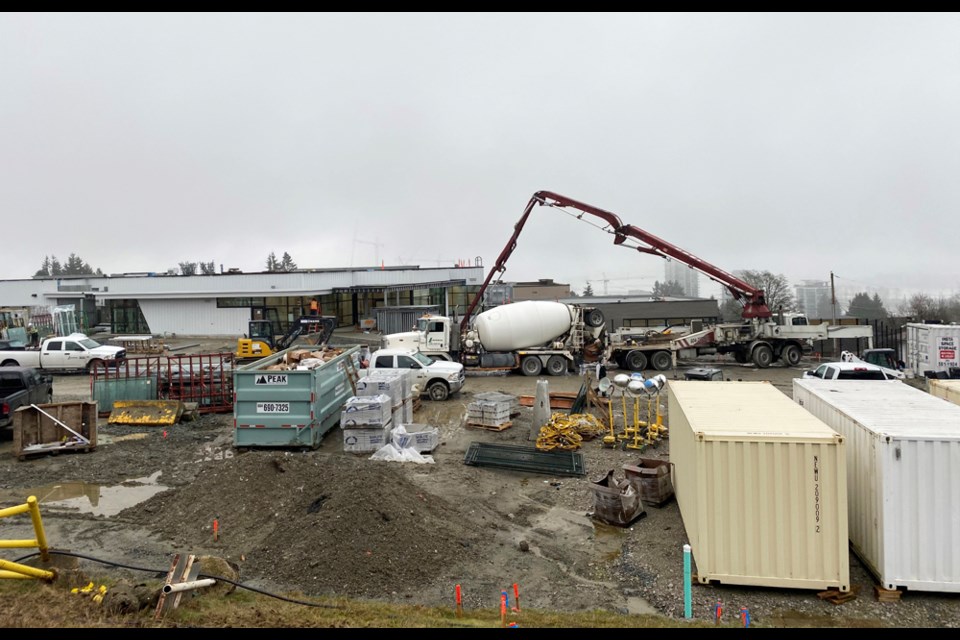 The new Skwo:wech Elementary School construction site is a hive of activity as the project speeds towards expected completion in March.