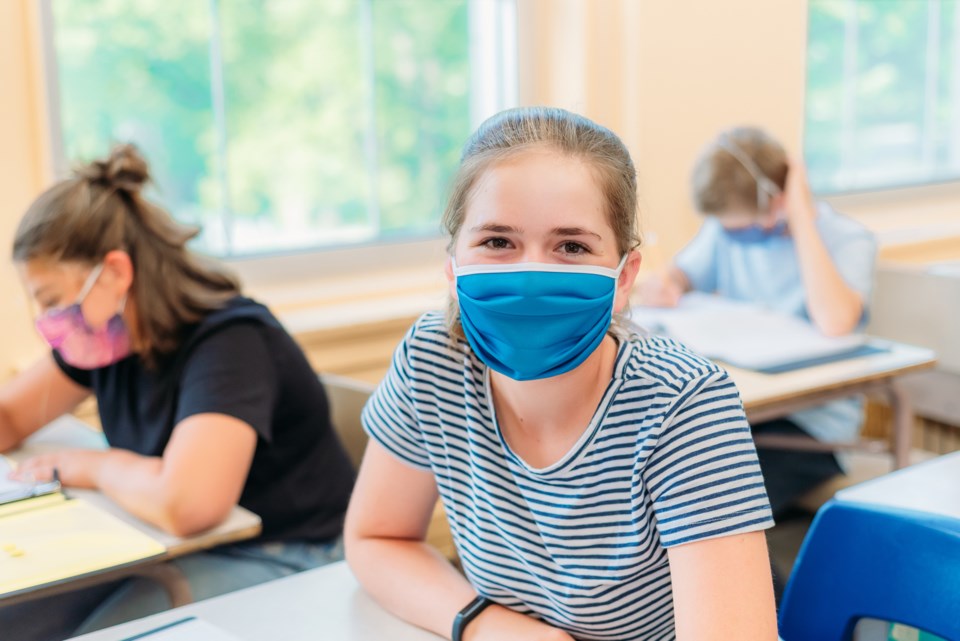 Middle School Student COVID masks