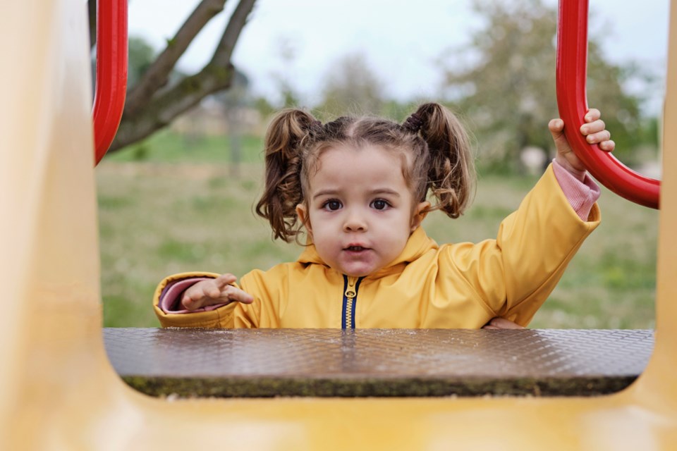 Preschooler Playing Outdoors GettyImages-1313657755