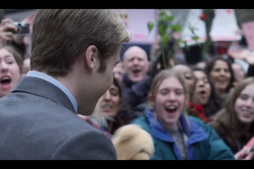 Scenes in The Crown that show 15-year-old Prince William being mobbed by girls during his visit to B.C. in March 1998 include an event that actually happened at a Burnaby high school.