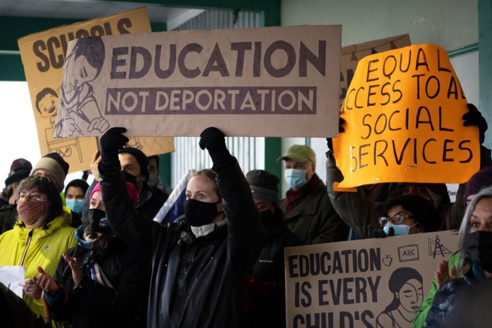 Tweedsmuir deportation rally