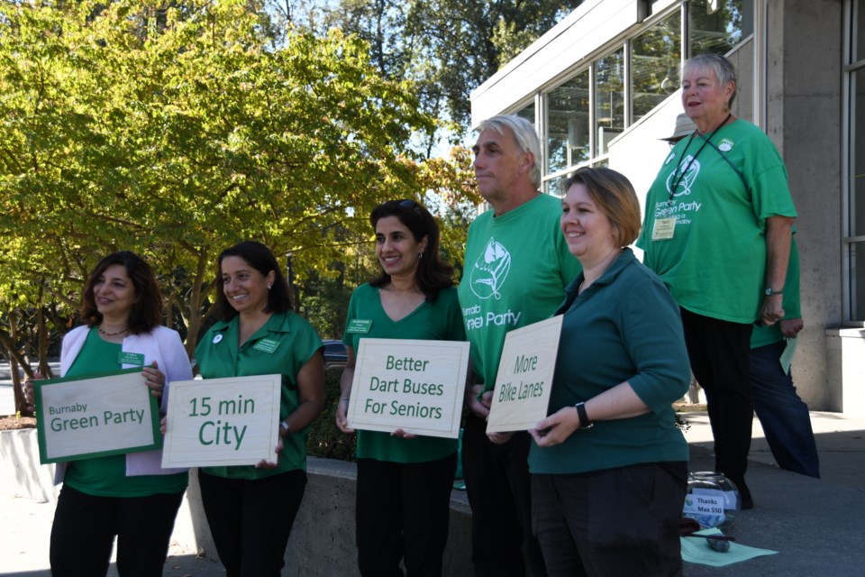 The Burnaby Green Party, helmed by incumbent Coun. Joe Keithley, wants to create more bike lanes to further its goal of creating a '15-minute city.'