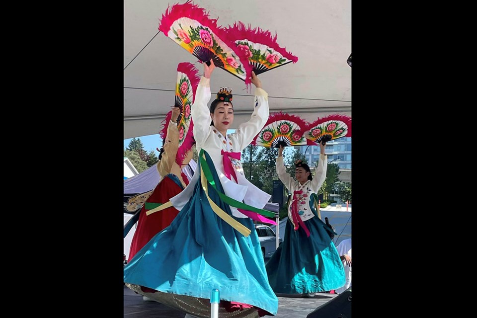 Hundreds of dancers, artists and musicians performed at the mainstage of the inaugural North Road Festival in Burnaby on Sept. 2, 2023.