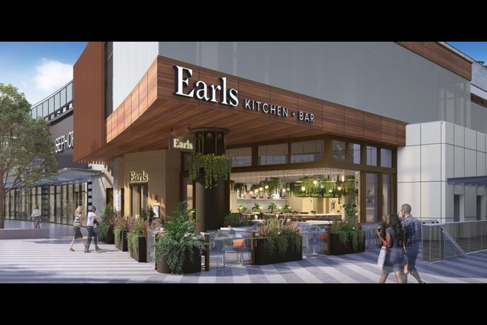 Earls is opening its new location at the Amazing Brentwood in Burnaby on Feb. 16.