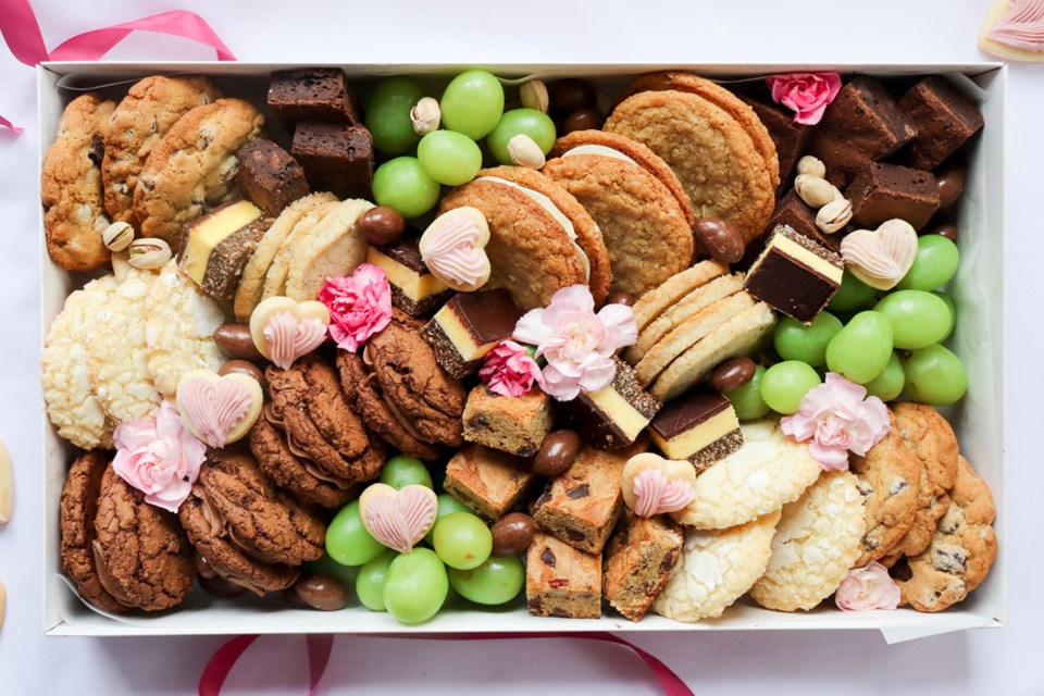 This large Valentine's Day dessert box from Trove Desserts is packed full of delectable goodies.