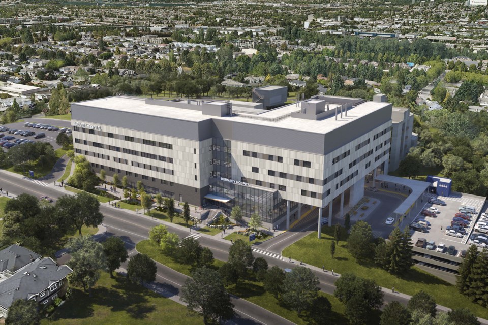 An artist's rendering shows a redeveloped Burnaby Hospital.