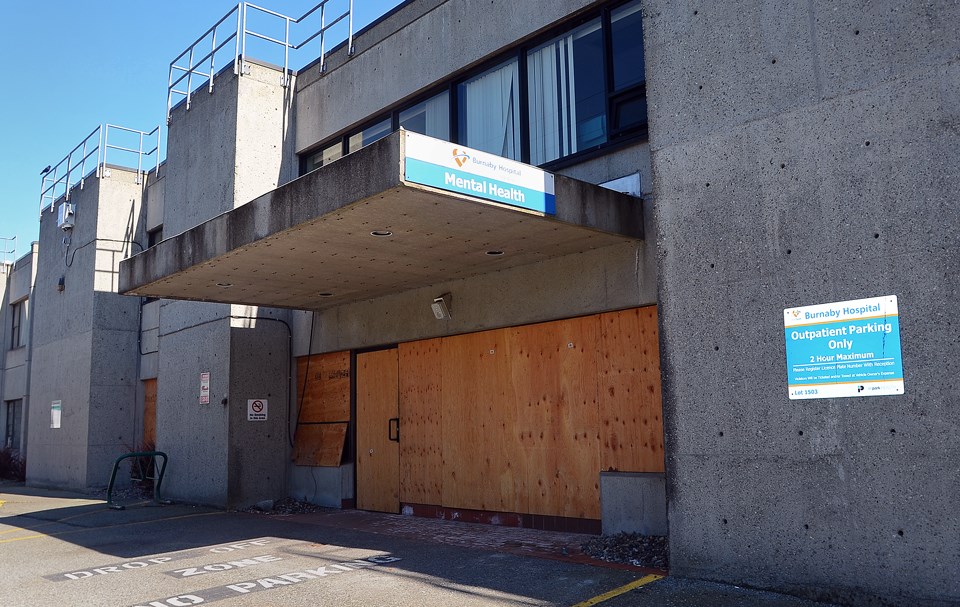 Inpatient mental health services at Burnaby Hospital were shut down on Nov. 15, 2020 after a fire that police say was deliberately set.