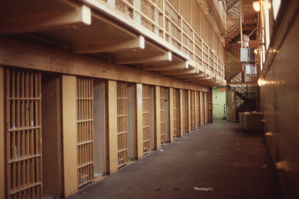 A cell block inside Oakalla prison in the mid-1980s.