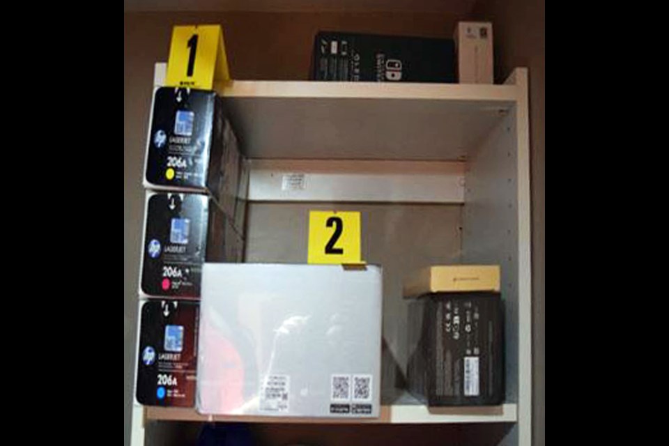 A search warrant turned up stolen merchandise at an Amazon delivery driver's home, according to police.