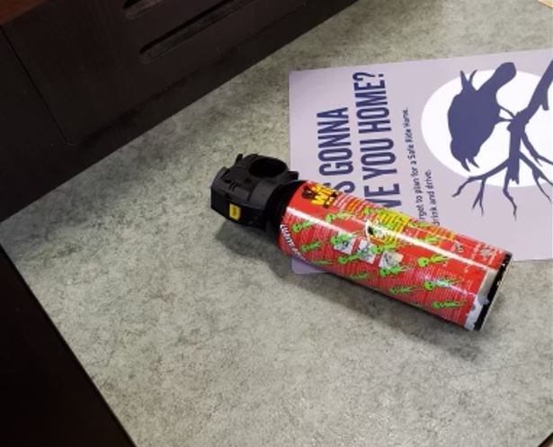 This can of bear spray was deployed during a North Burnaby liquor store robbery by a group of teens in masks last Saturday.