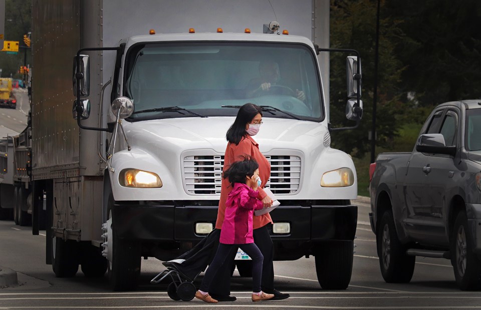 More than 60% of trucks pulled over by police in 2020 were taken off the road after failing inspections compared to 52% for the Lower Mainland as a whole.