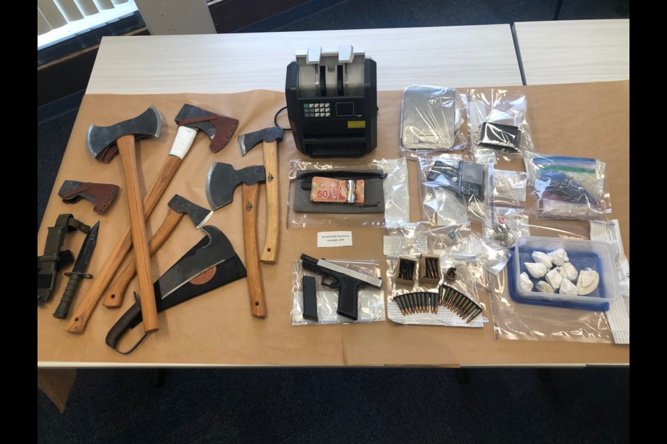 A months-long investigation into a gang-linked drug organization led to the seizure of drugs, weapons and cash last week.