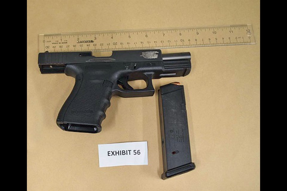 Police seized a handgun with the serial number filed off during a raid on a Burnaby Mountain condo last March.
