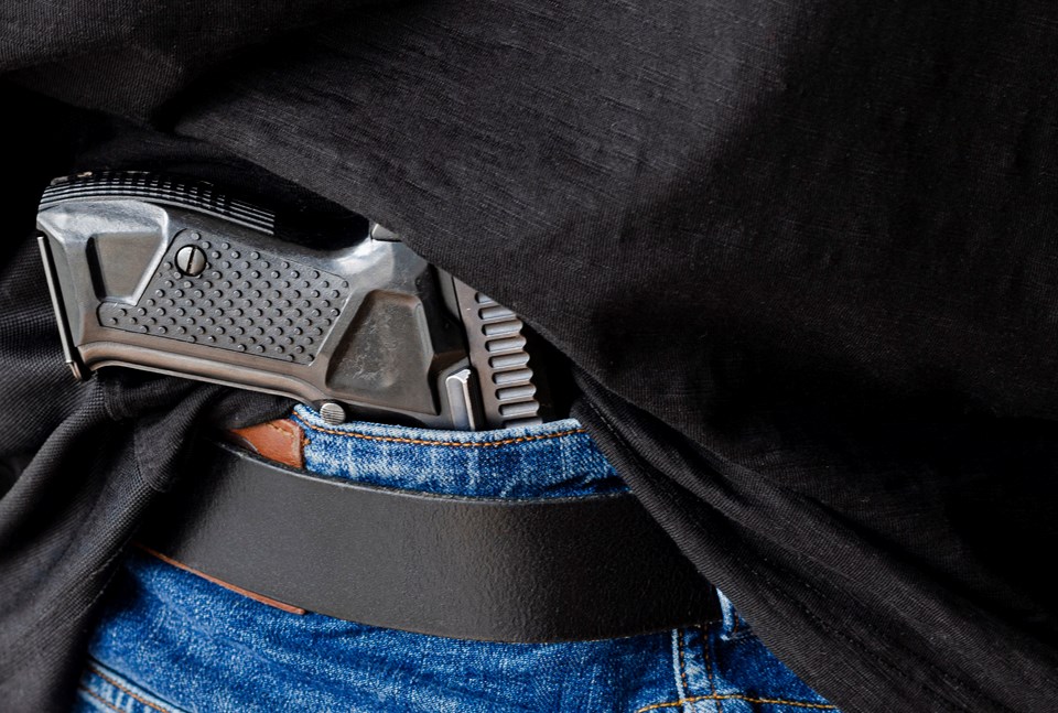 Getty Images tucked handgun