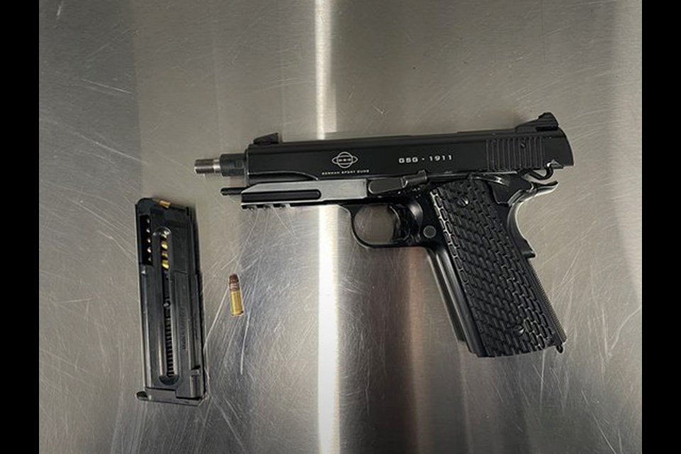 This handgun and ammunition were seized at Burnaby's Metrotown mall on Jan. 1.