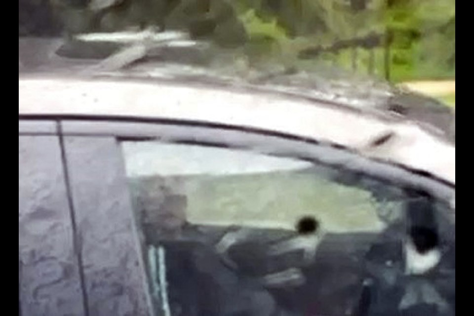 Burnaby RCMP are looking for help identifying a driver who allegedly engaged in an indecent act  while stopped at a red light in Burnaby. 